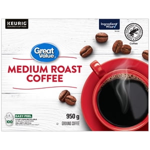 Great Value Café frais moyen 100ct Kcups