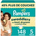 thumbnail image 2 of Pampers Swaddlers Diapers, Size 5 (20-37 lbs), Absorbent, Keeps Baby Dry and Comfortable, Skin Safe Disposable Baby Diaper, 2 of 27