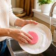 pstuiky 3 Pack Kitchen Sponge Scrubbers Foaming Multi Hole Scourer for Pots Pans Non Scratch Heavy Duty Cleaning Tool 4.7X2.6X1.2 Inches Pu Sponge Dish Cleaning