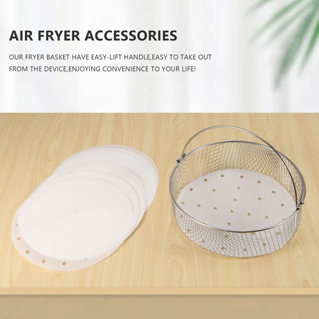 Air Fryer Basket for Mesh Steamer Basket for Ninja Foodi 6.5, 8Qt,Air Fryer Basket,Air Fryer Crisping Basket with Handle
