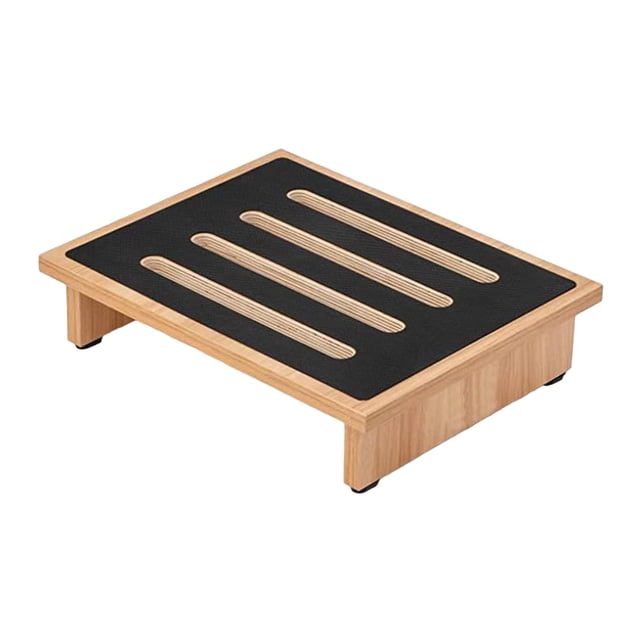 Lipstore Foot Rest Under Desk Multifunctional Wooden Step Stool for Home Door Outdoor