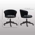 thumbnail image 3 of Vinsetto Fluffy Office Chair with Adjustable Height, Armless, Black, 3 of 10