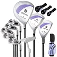 thumbnail image 1 of Costway Ladies Womens Complete Golf Clubs Set 10 Pieces Includes Alloy Driver Purple, 1 of 10