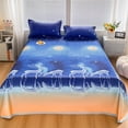 thumbnail image 2 of Bed Sheets Full Sheet Sets Ice Silk Bedding Three Piece Set Breathable Soft Bed Sheet Luxurious Silk Bed Sheet and Pillowcase Realistic and Interesting Patterns Bedding Sets Full, 2 of 6