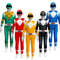 thumbnail image 3 of Power Rangers Cosplay Costumes for Kids Jumpsuit Fancy Dress up costume party Playsuit, 3 of 5