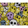 thumbnail image 4 of oneOone Polyester Lycra Yellow Fabric Skull Fabric For Sewing Printed Craft Fabric By The Yard 56 Inch Wide, 4 of 4
