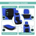 thumbnail image 4 of FH Group Light & Breezy Flat Cloth Car Seat Cover Set For Car Truck SUV Van Blue - Rear, 4 of 5