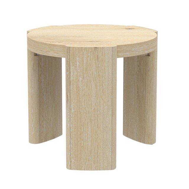 Alpine Furniture Sloane Table d'Appoint Ronde en Bois de 20 Po L en Bois Flotté Naturel