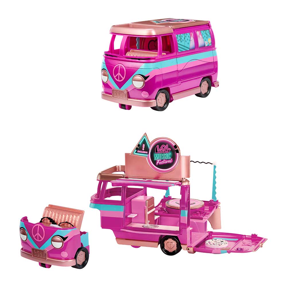Autobus de tournée LOL Surprise! Music Festival – ensemble de jeu 5 en 1, poupée exclusive incluse, excellent cadeau pour les enfants de 4 ans et +