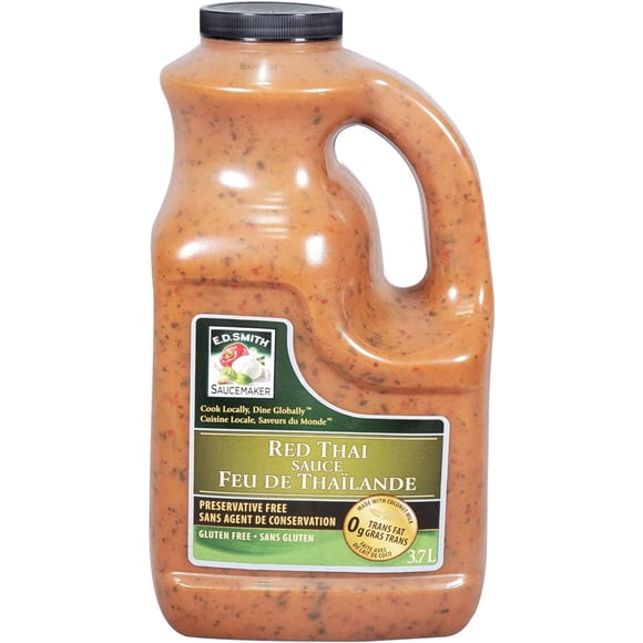 E.D. Smith Sauce Thaï Rouge - - 3,78 L - Lot de 2 - Saveur Thaï Authentique - Parfaite pour Sautés, Trempettes et Marinades (2x3,78 L)