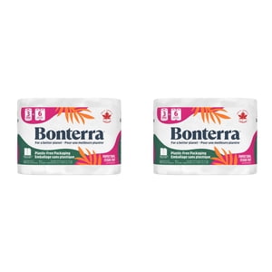 Bonterra Double Roll Paper Towel, 2-ply, 3-pk - 2 PACKS