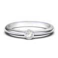 thumbnail image 1 of Classic Bezel Set Birthstone Ring - Cubic Zirconia / White Topaz (April), 1 of 4