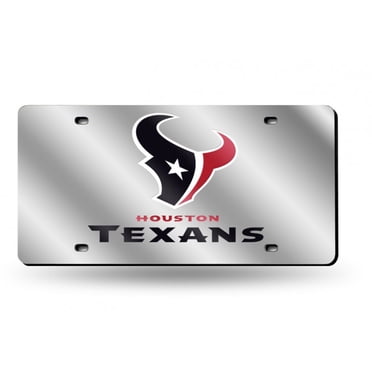 Houston Texans Silver Laser License Plate