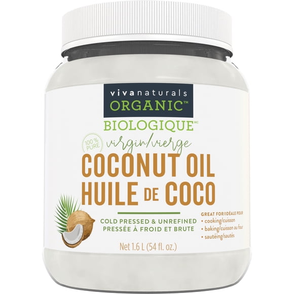 Viva Naturals Huile de Noix de Coco Vierge Biologique, 54 fl oz (1.6 L)