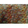 thumbnail image 4 of oneOone Cotton Silk Fabric Leaves & Floral Block Printed Craft Fabric BTY 42 Inch Wide, 4 of 5