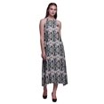 thumbnail image 1 of Bimba Robe Teinture sur Nœuds Décontractée Longue Dos Nu à Col Licou pour Femme Robe de Plage Imprimée - Moyen, 1 of 6