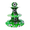 thumbnail image 2 of weibbin 3-Tier Paper Football Theme Cake Stand for Birthday Party Dessert Display, 12.5 Inches, Green, 2 of 6