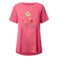 thumbnail image 4 of Pompotops Chemises Mode Décontractée pour Femmes Manches Courtes Tee-Shirt Ample Tunique Blouse, 4 of 4