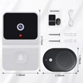 thumbnail image 2 of EGNMCR Sonnette Vidéo Intelligente Sans Fil à Distance, Sonnette Visuelle Intelligente, Interphone Domestique, Vision Nocturne HD, Wi-Fi Rechargeable, Sécurité pour Porte, Sonnette Wi-Fi, 2 of 2