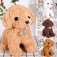 thumbnail image 1 of Realistic Curly Plush Dog Puppy Stuffed Doll Home Sofa Car Decor Girls Gift, 1 of 8