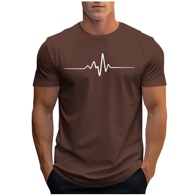 Plebaso T-shirt Graphique pour Hommes Été Manches Courtes T-Shirts Col Rond Chemises Décontractées Hauts de Plage Imprimés pour Hommes