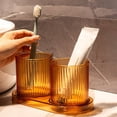 thumbnail image 1 of ZZkhGO Mouthwash Cup Set, Household Rinse Cup, Portable Toothpaste Holder with Base for Bathroom Travel Use, 1 of 6
