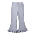 thumbnail image 1 of Timegard Toddler Girls Clothes Ruffle Flare Leggings Solid Color Comfy Trousers Children Cute Stretch Pants, 1 of 7