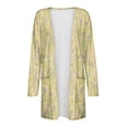 thumbnail image 5 of Pisexur Veste pour Femmes, Cardigans à devant Ouvert, Manteaux Trench, Vestes d'Automne, Mode Féminine Décontractée, Chemise Imprimée à Manches Longues, Cardigan, 5 of 5