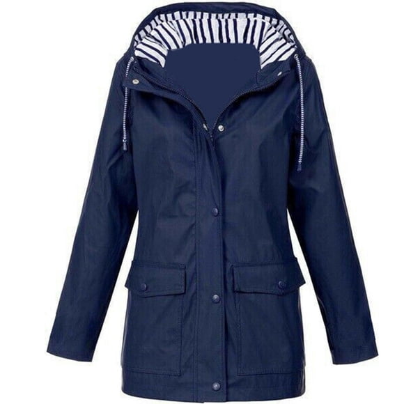 Aboser Waterproof Rain Jackets for Women Casual Outdoor Long Raincoat Fall Fashion Drawstring Cycling Windbreaker Lightweight Travel Anorak