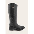 thumbnail image 1 of Frye Femmes MELISSA Semelle DOUBLE Bouton Crantée Noir/cire Cuir Bruni Plat, 1 of 5