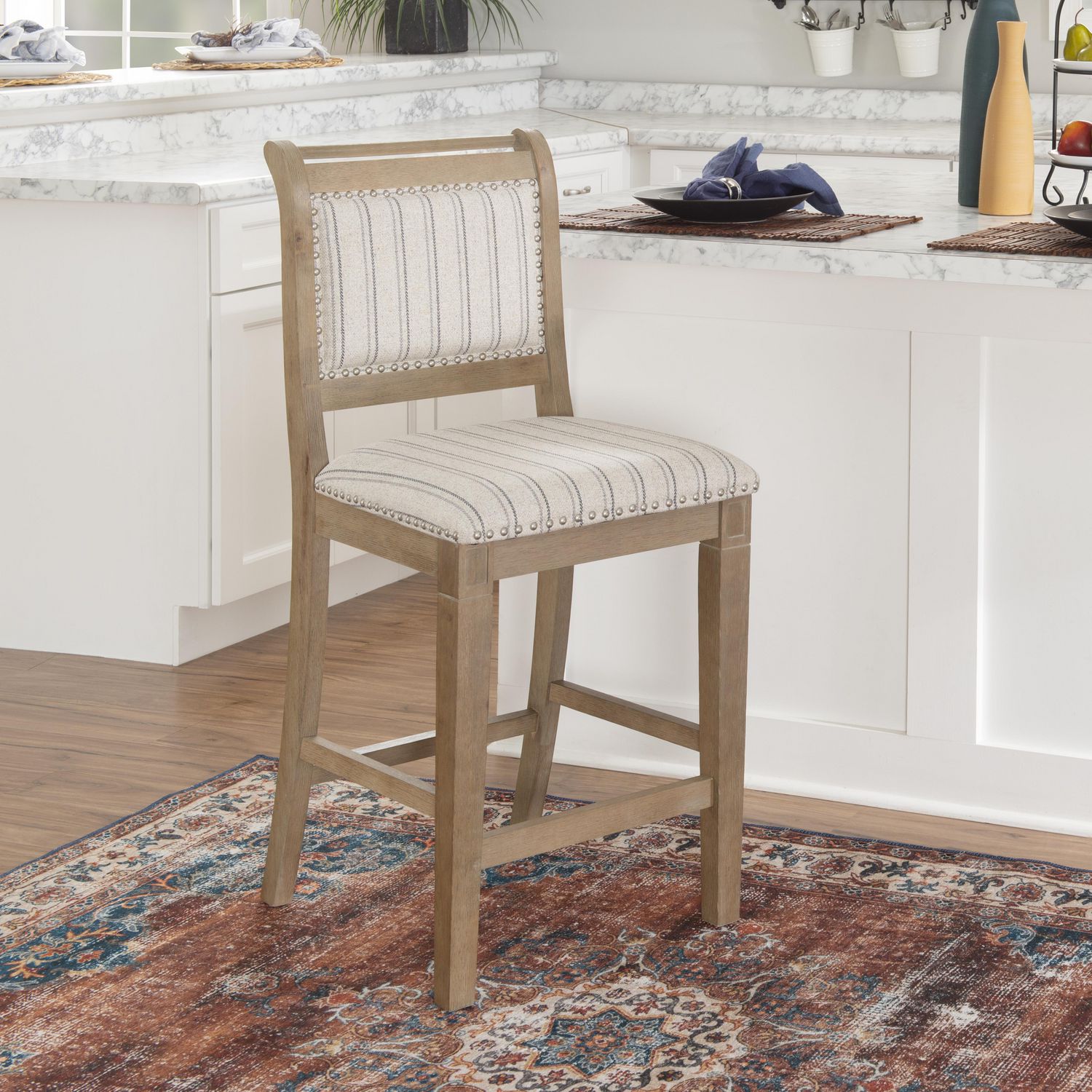 Tabouret de comptoir gris Perle