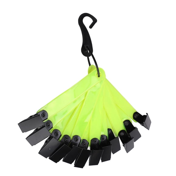 12 Pcs Marqueurs de Sentier Haute Visibilité avec Pinces, Pointes d'Arbre Réfléchissantes pour la Randonnée, la Chasse, Plein Air