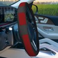 thumbnail image 4 of FH Group FH2002-RED Deluxe Full Grain Authentic Leather Steering Wheel Cover- RED, 4 of 5