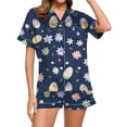 thumbnail image 1 of GDREDA Ensemble de Sommeil pour Femmes Dames Mode Décontractée Lapin de Pâques Impression Numérique 3D Pyjama Court Combinaison de Pyjama Femmes Ensembles de Pyjama pyjamas Blanc,TTG, 1 of 4