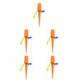 thumbnail image 2 of VONKY 8/12pc PVC Automatic Watering Irrigation Spike Garden Cone Drip Sprinkler Plant 6 5Set, 2 of 6