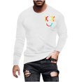 thumbnail image 1 of Birdeem Mens Printed Long Sleeved Top Long Sleeved Round Neck Top/Shirt, 1 of 4
