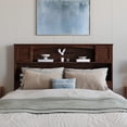 thumbnail image 2 of AFI Newport Full Wood Bookcase Headboard in Walnut, 2 of 8
