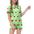 thumbnail image 1 of Luvoko Child Children DIY Anniversary Print Pajama Set Short Sleeve Button Up Top And Shorts, 1 of 5