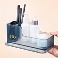 thumbnail image 3 of Stylish Mirror Cabinet Storage Box Cosmetic Beautiful Plastic Bathroom Lipstick Skin Care Products Bathroom Desktop Narrow Partition Plastic Rack, 3 of 9