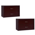 thumbnail image 1 of Costway 2 PCS 2 Tiroirs Commode Organisateur Horizontal Bois Table de Chevet, 1 of 10