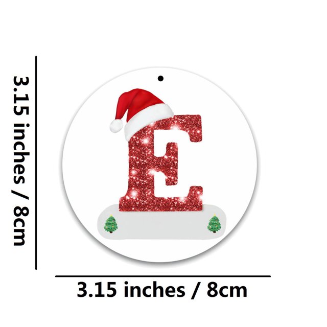 CEHVOM Christmas Alphabet Decorations Personalized For Gift Christmas Tree Hanging Ornament DIY Creative Decorations Clearance