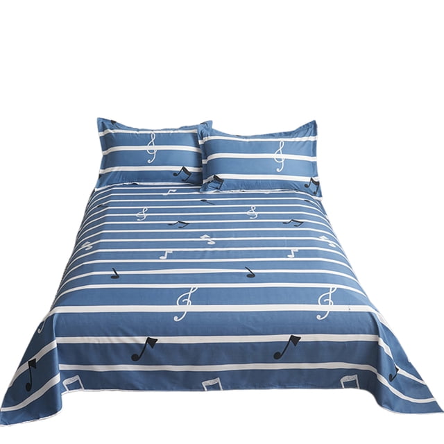 Full Size Sheet Sets,Bedding Set Bedding Sheet and Pillowcase 3 Piece Set with 2 Pillowcases 1 Flat Sheet Sheet Set Shrink Counterac Fade Counteractive Easy Care,Full Size Sheet Set