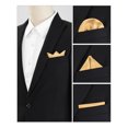 thumbnail image 4 of INSPIRE CHIC Men's Pocket Square Solid Color Handkerchiefs Self-folded For Wedding Party Champagne One Size, 4 of 4