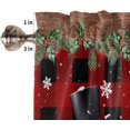 thumbnail image 3 of Christmas Snowman Valance Kitchen Curtains for Windows, Christmas Tree Rod Pocket Valances Window Treatments Red Xmas Snowy Winter Short Curtains For Bedroom/ Living Room, 54" X 18" -1 Panel, 3 of 5