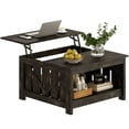 thumbnail image 1 of GUNAITO Lift Top Coffee Table with Storage Cabinet and 2 Compartments for Living Room, Black, 31.5''Hx31.5''W in, 1 of 8