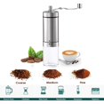 thumbnail image 2 of Moulin à Café Manuel en Acier Inoxydable, Moulin Portatif à Main pour Grains de Café avec Meule Conique en Céramique Réglable et Brosse, Moulin à Manivelle pour Espresso, Presse Française, Infusion Turque, 2 of 6