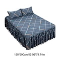 thumbnail image 3 of Ensemble Jupe de Lit Design à Volants Tissu Polyester Protection contre la Poussière Entretien Facile pour Déco de Chambre, 3 of 9