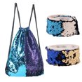 thumbnail image 1 of Bangcool Drawstring Backpack Fashion Sequin Drawstring Bag Drawstring Sack with Bracelet, 1 of 8