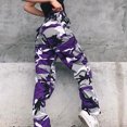 thumbnail image 2 of EQWLJWE Pantalon pour Femmes Mode Femmes Décontracté Poche Chevilles Resserrées Fermeture Éclair Pantalon Imprimé, 2 of 7
