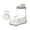 White, variant on Hamster Food And Water Bowl | Small Animal Automatic Feeder Food Bowl Transparent Stable Dispenser For Gerbils Mice Hedgehogs Parrots Ferrets